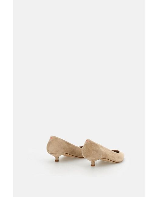 Aeyde White Cari Suede Pumps