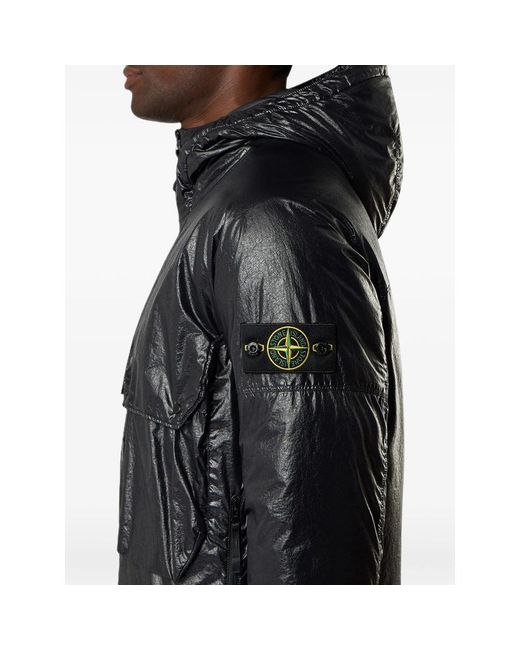 Stone Island Black Jackets for men