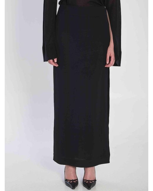 Totême  Black Long Skirt With Slit