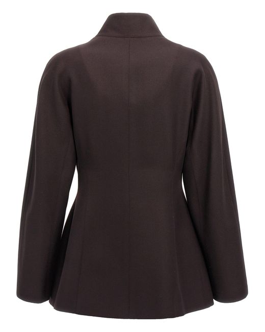 Fendi Black Grain De Poudre Wool Blazer