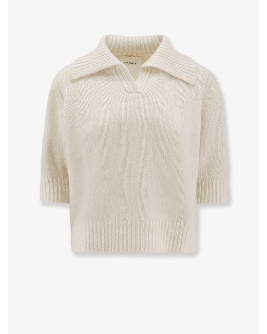Lisa Yang White Lailai Cashmere And Silk Sweater