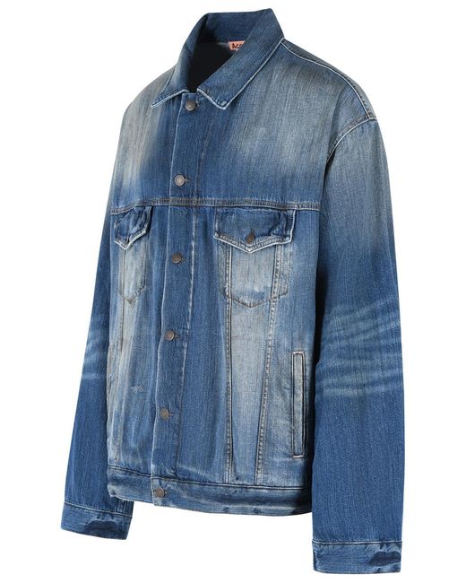 Acne Blue Cotton Jacket for men