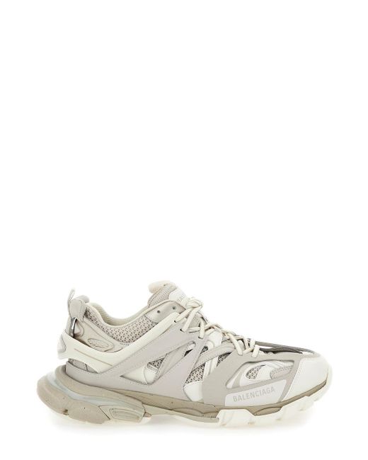 Balenciaga White 'Track' Low Top Sneakers With Logo Detail for men