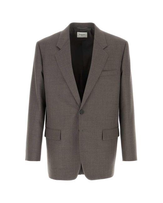 Saint Laurent Gray Wool Blazer Jacket for men