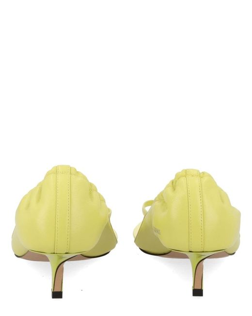 Jacquemus Yellow Elegant Sandals With 4.5 Cm Heel