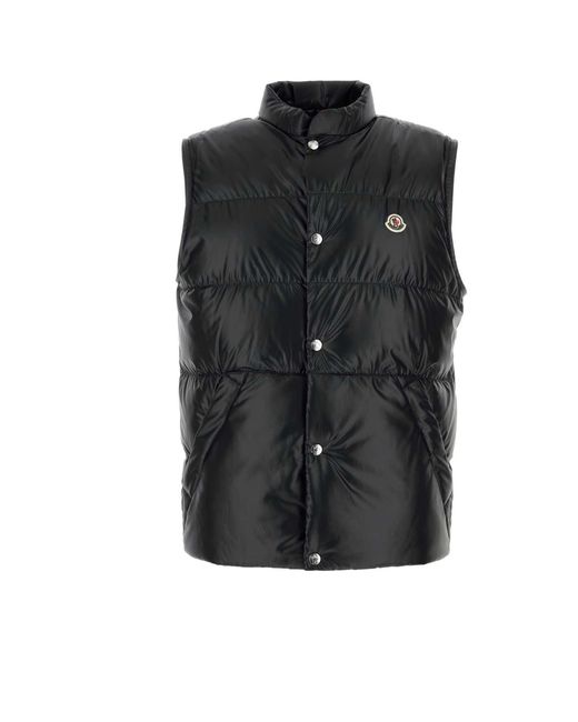 Moncler Black Polyester Restigo Down Jacket for men