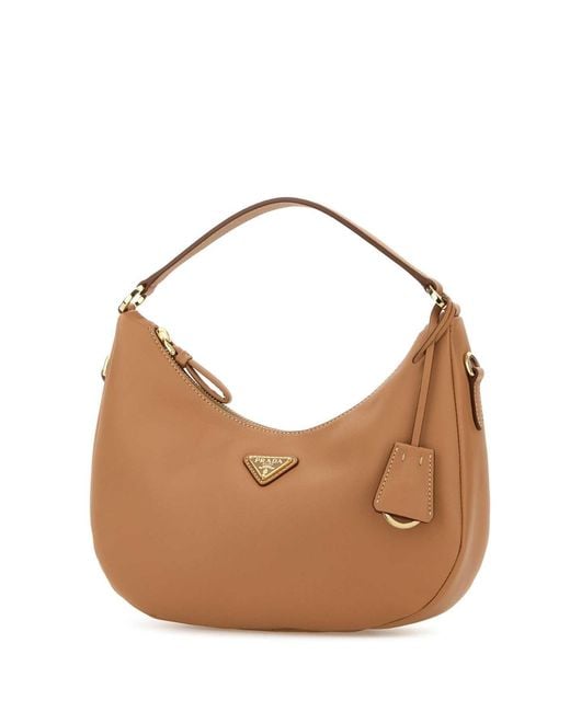Prada Brown Camel Leather Handbag