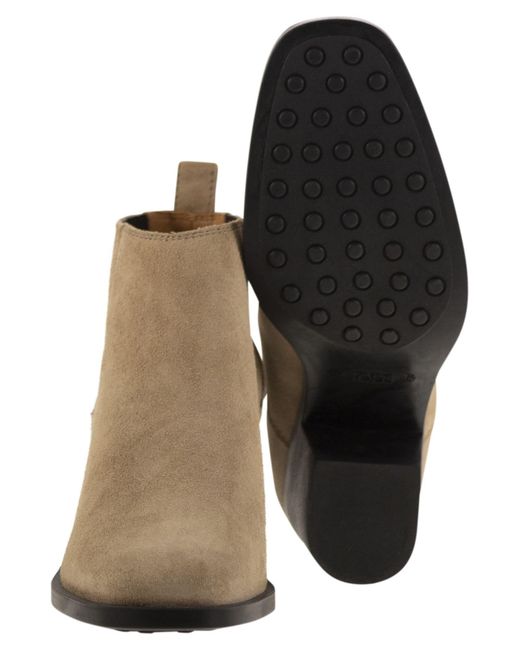 Tod's Brown Suede Boot