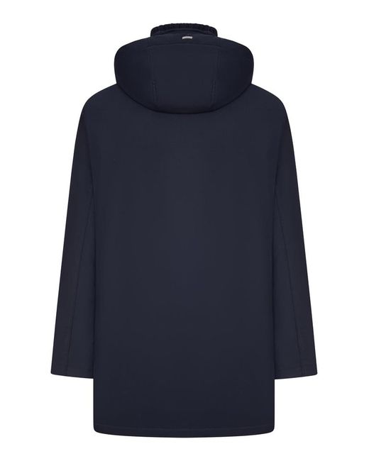 Herno Blue Technical Hooded Parka for men