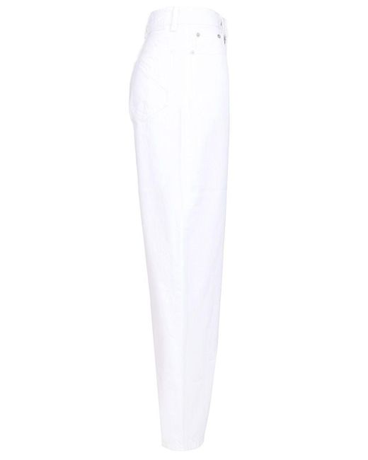 Alaïa White Alaïa Rounded Trousers