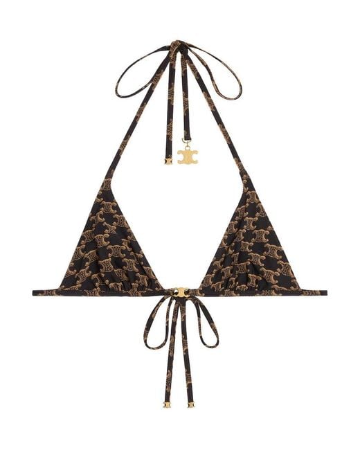 Céline Metallic Triangle Top