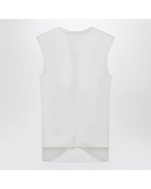 Sportmax White Double-Layer Top