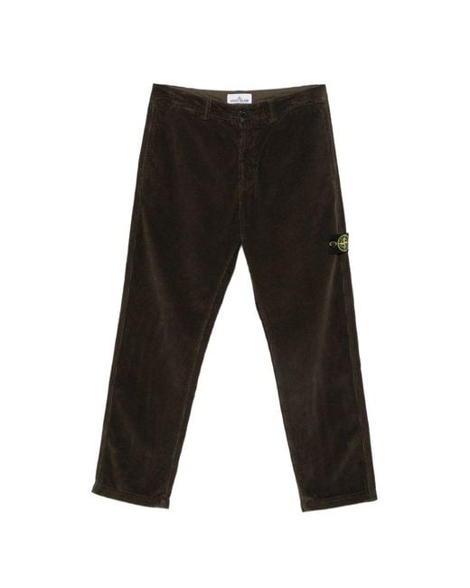 Stone Island Black Pantalone Regular for men