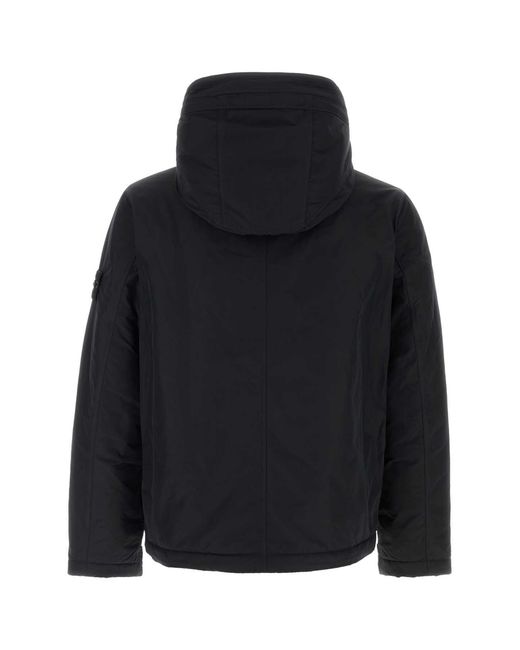 Stone Island Black Polyester Blend Padded Jacket for men