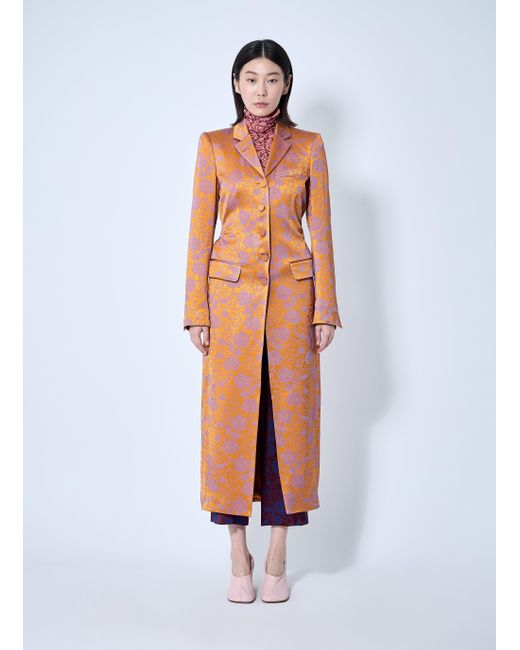 Dries Van Noten White Embroidered Coat