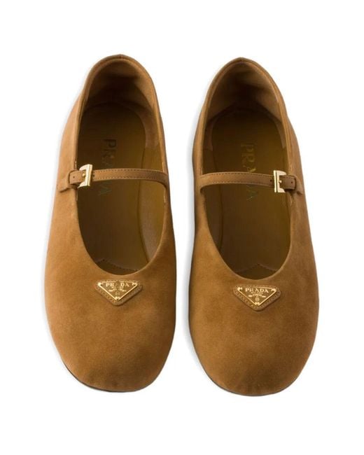 Prada Brown Ballet Flats