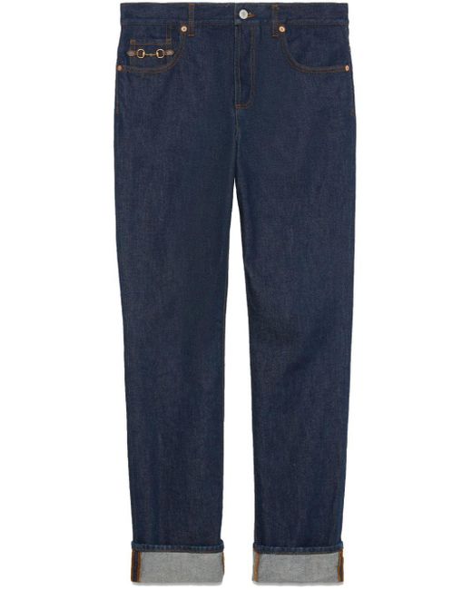 Gucci Blue Horsebit Jeans for men