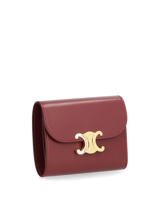 Céline Red Small "Triomphe" Wallet