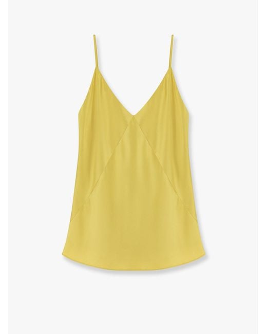 Max Mara Yellow Quassia Silk Top