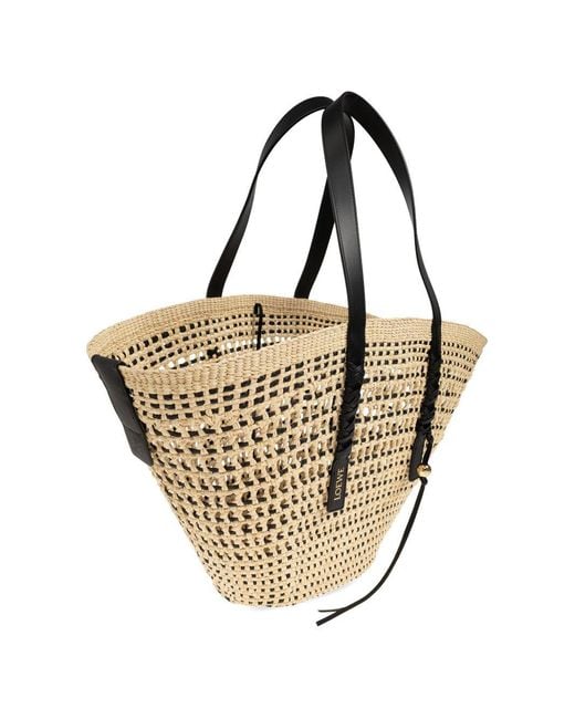 Loewe Metallic Braid Large Rafia Tote