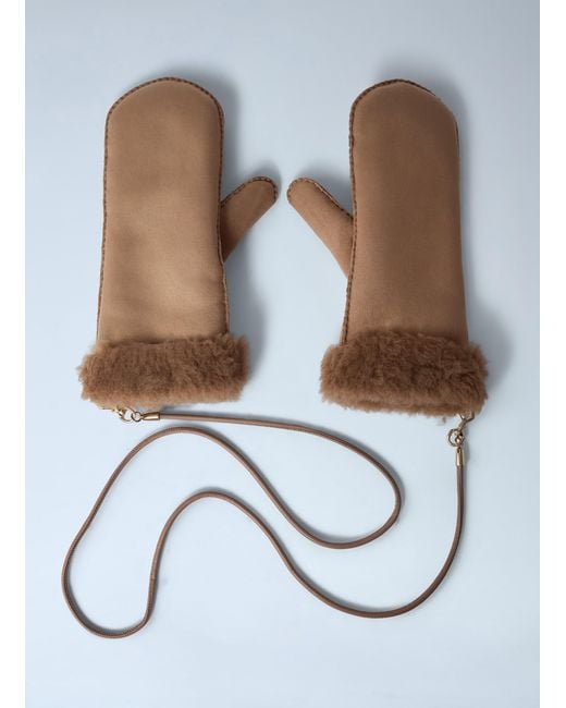 Max Mara White Sand Gloves