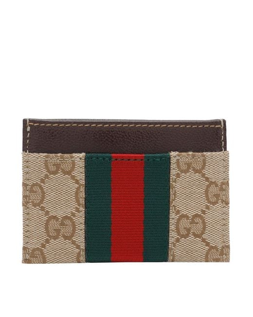 Gucci Multicolor Horsebit Web Card Case