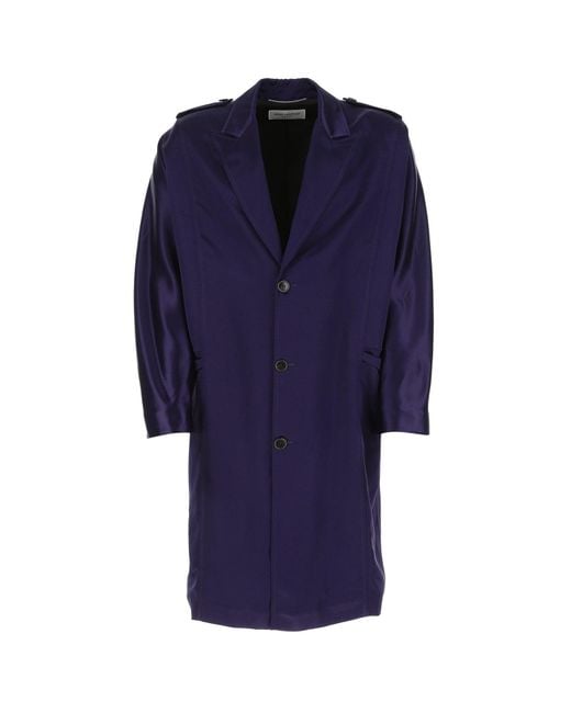 【関税&送料込】Saint Laurent Giacca Saint Laurent Giacca in Blue for Men | Lyst
