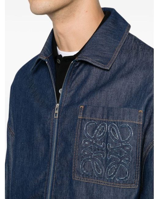 Loewe Blue Denim Zipped Jacket for men