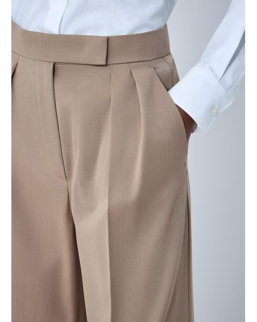 Max Mara Brown Wool Tailored Pants