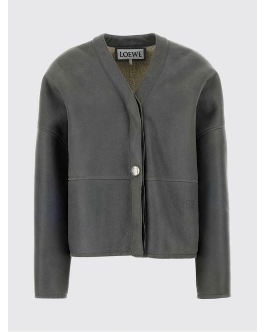 Loewe Gray Shearling Jacket
