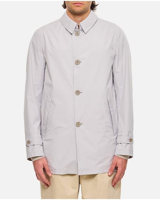 Herno Gray Laminar Waterproof Coat for men