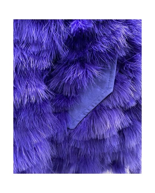 DSquared² Blue Feathers Bomber Jacket