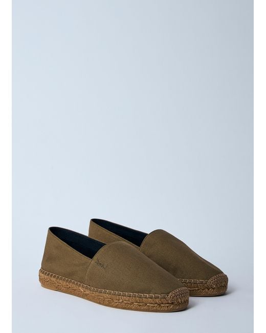 Saint Laurent White Cotton Espadrilles