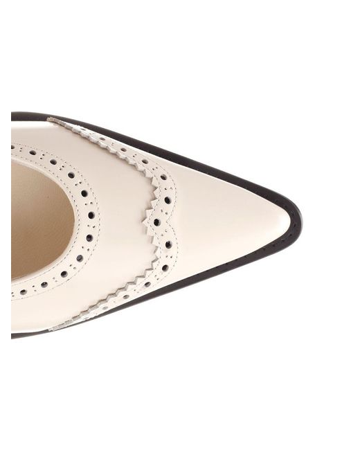 Miu Miu White Brogue Slingback