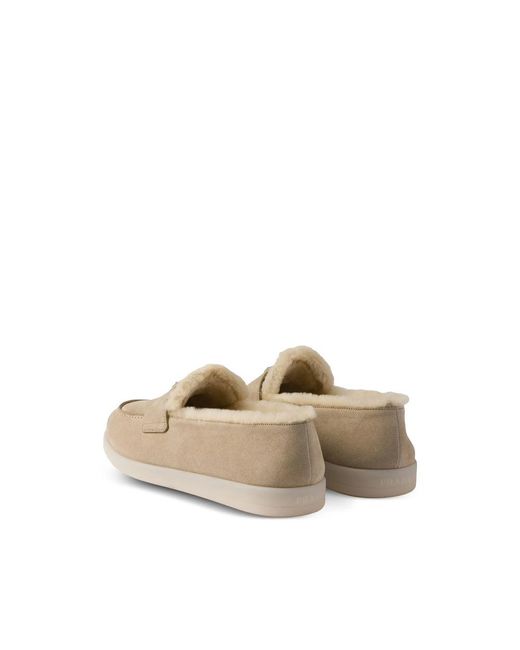 Prada Natural Neutrals Loafers for men
