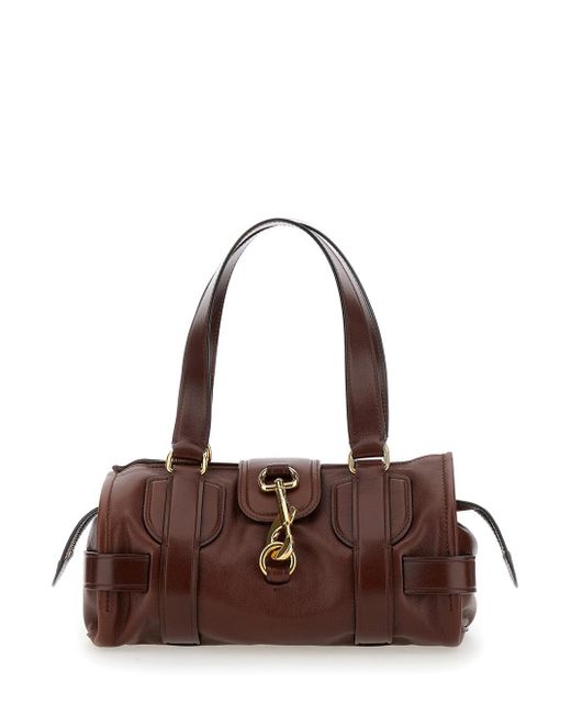 Chloé Brown Chloã 'Kerala 25' Shoulder Bag With With Logoed Hook Closure for men