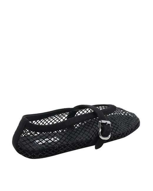 Alaïa Black Mesh Strass Flat Ballets