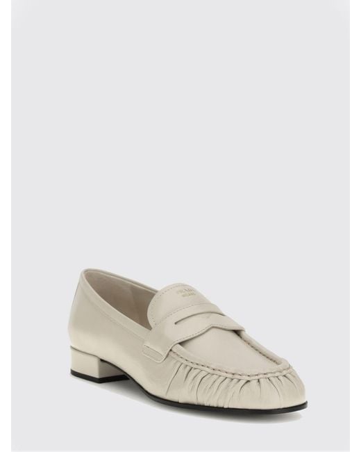 Prada Natural Loafer Ivory