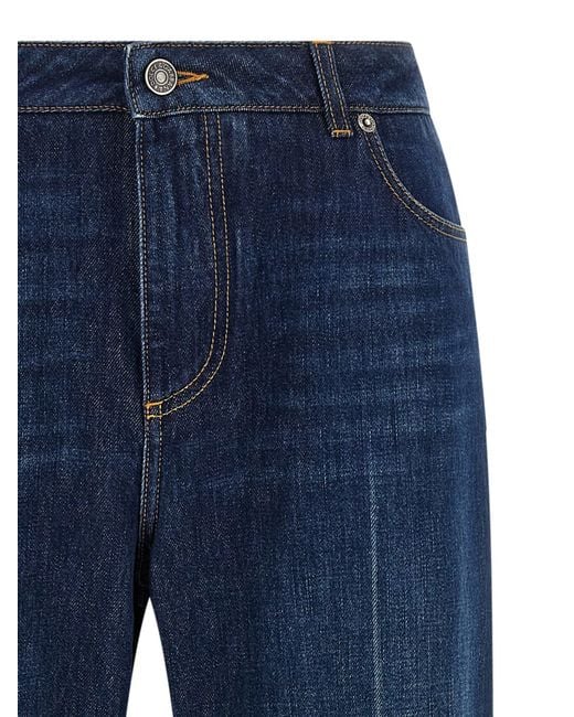 Dolce & Gabbana Women's Blue Stretched Pleated Trompe L'Oeil Jeans