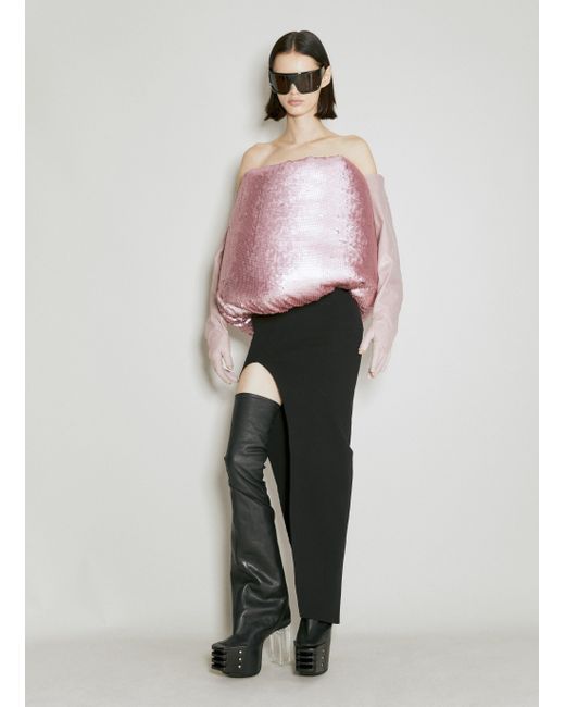 Rick Owens Multicolor Knit Maxi Skirt