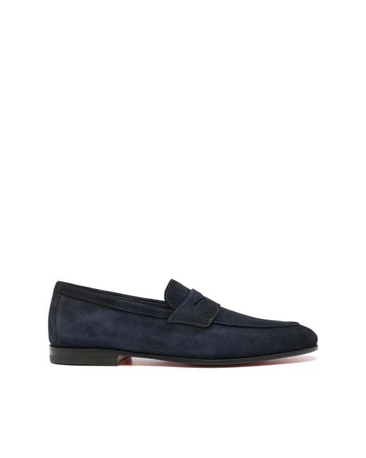 Santoni Blue Loafers for men