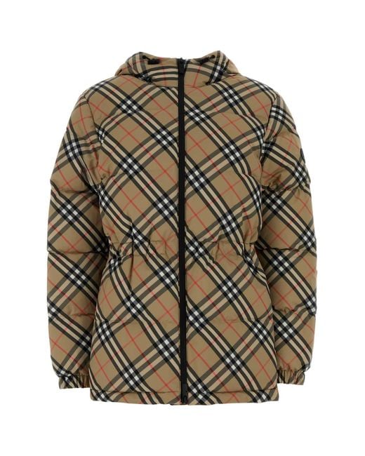 Burberry Gray Embroidered Polyester Padded Jacket
