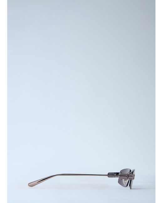 Balenciaga White Gossip Rectangle Sunglasses for men