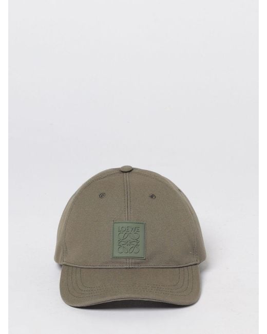 Loewe Green Cotton Baseball Cap for men
