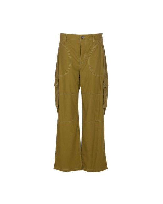 Loewe Green Logo Cargo Pants for men