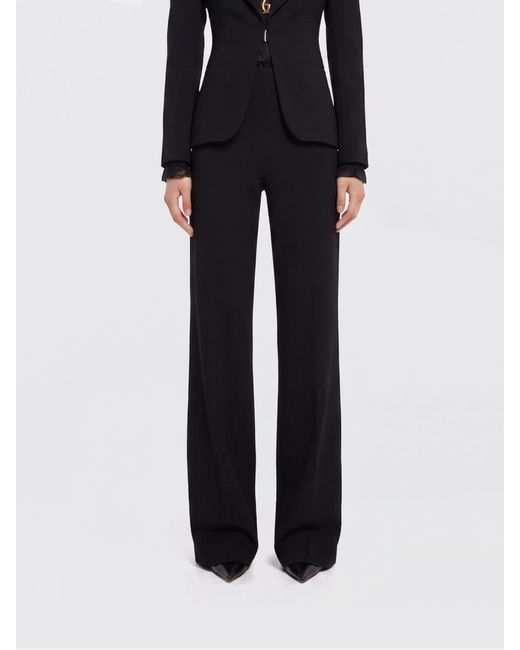 Gucci Black Wool Flared Trousers