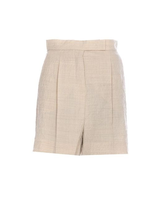 ショートパンツ Max Mara ABISSO WOOL SHORTS Max Mara Abisso Wool Shorts in Natural | Lyst