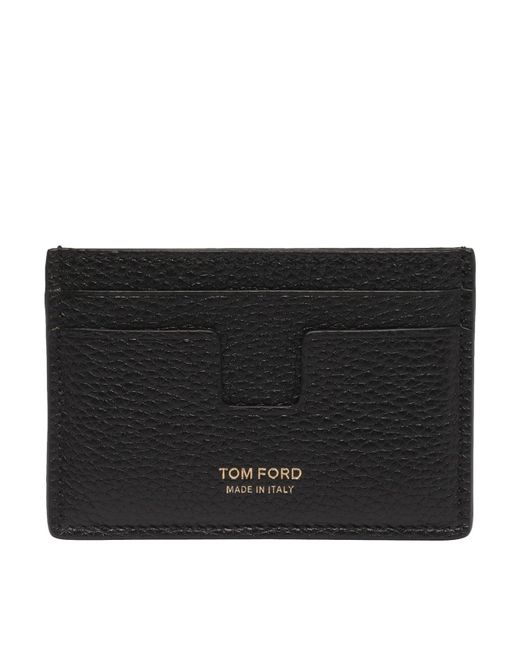 Tom Ford Black Logo Cards Holder for men