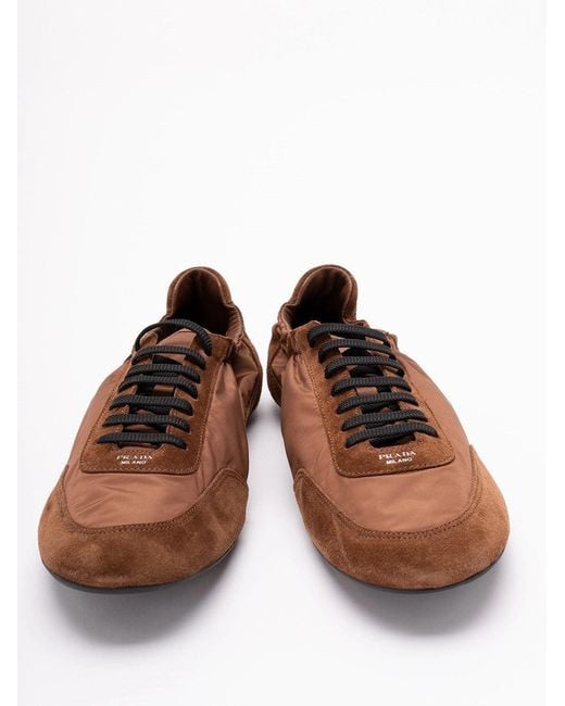 Prada Brown 'Collapse' Sneakers for men