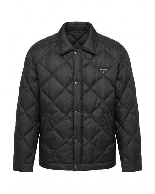 Prada Black Nylon Down Jacket for men